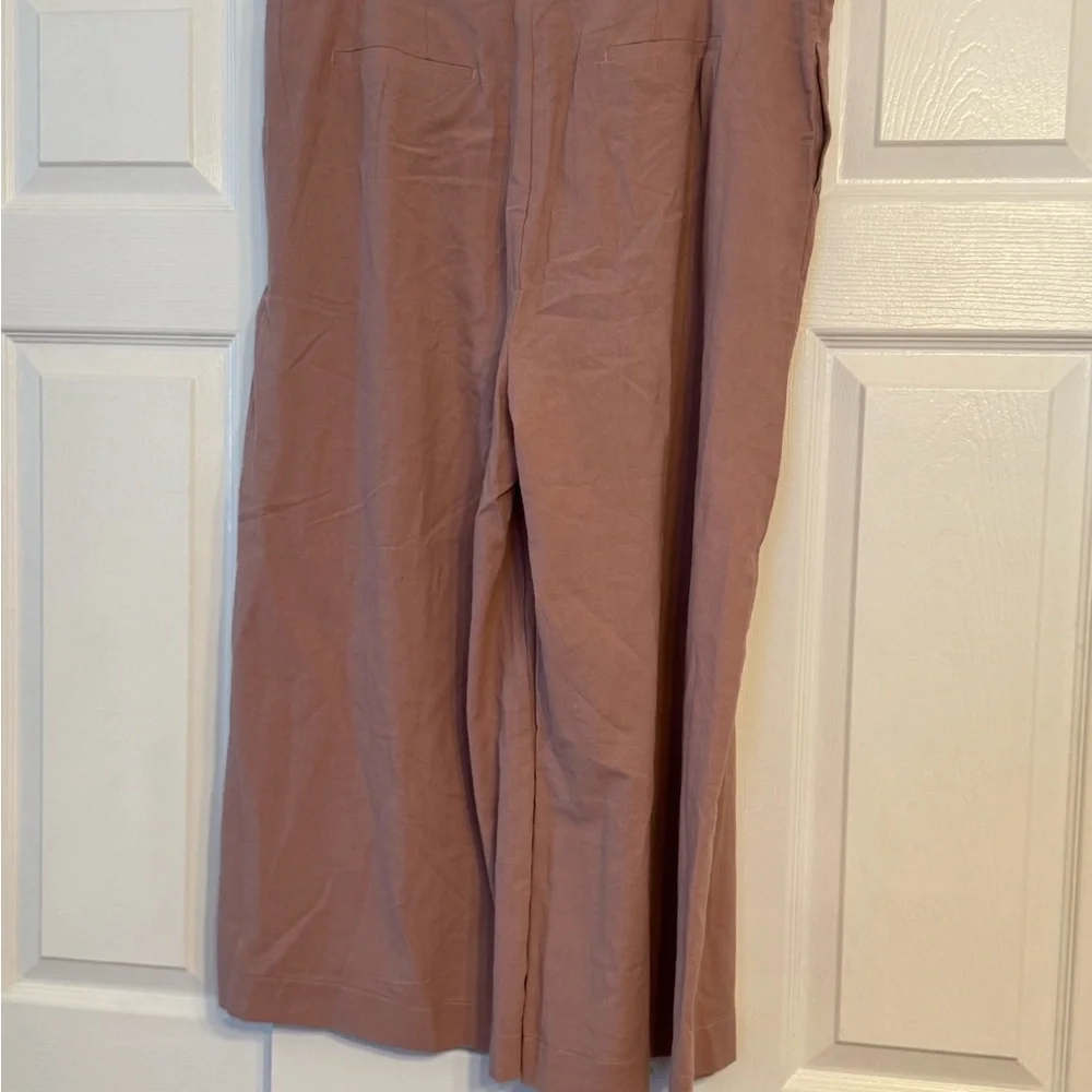 Good Luck Gem Mauve NEW High Waist Flare Cotton Bohemian Beach Casual Pants - Picture 5 of 7